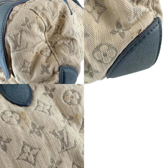 Louis Vuitton Speedy Round Canvas/Leather Shoulder Bag, White/Blue,